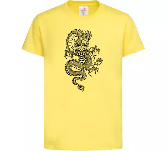 Дитяча футболка Китайський дракон Лимонний фото