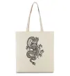 Еко-сумка Китайський дракон Бежевий Еко-сумка Китайський дракон Бежевий фото
