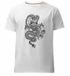Чоловіча преміум футболка Китайський дракон Білий фото