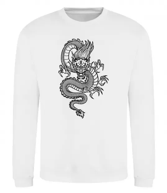 Свитшот Китайський дракон Белый фото