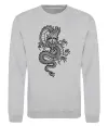 Свитшот Китайський дракон Серый меланж Свитшот Китайський дракон Серый меланж фото