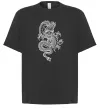 Футболка Оверсайз Китайський дракон Черный фото