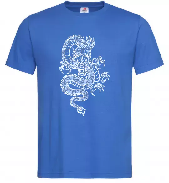 Мужская футболка Китайський дракон Ярко-синий фото