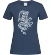 Женская футболка Китайський дракон Темно-синий Женская футболка Китайський дракон Темно-синий фото