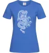 Женская футболка Китайський дракон Ярко-синий Женская футболка Китайський дракон Ярко-синий фото