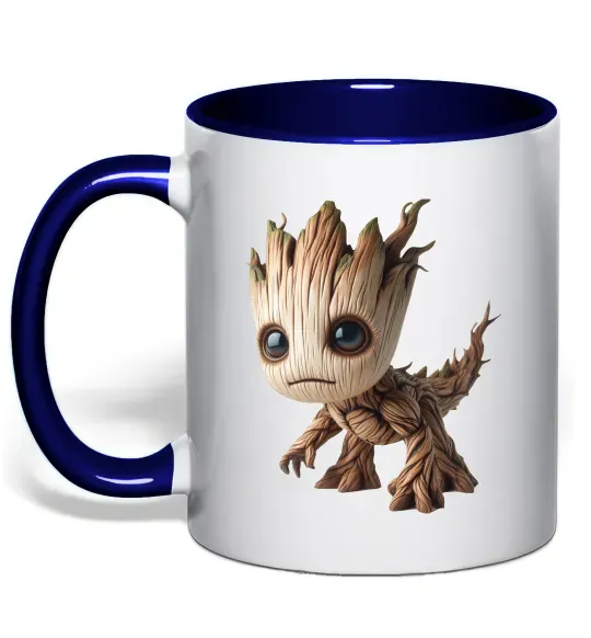 Чашка с цветной ручкой Малюк Грут Глубокий темно-синий фото