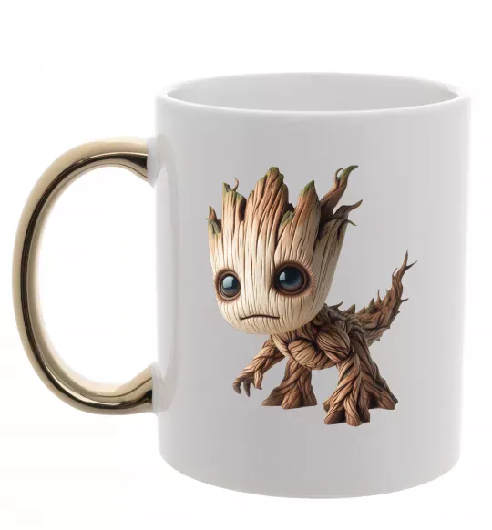 Чашка с цветной ручкой Малюк Грут Золото фото