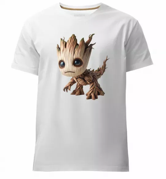 Чоловіча преміум футболка Малюк Грут Білий фото