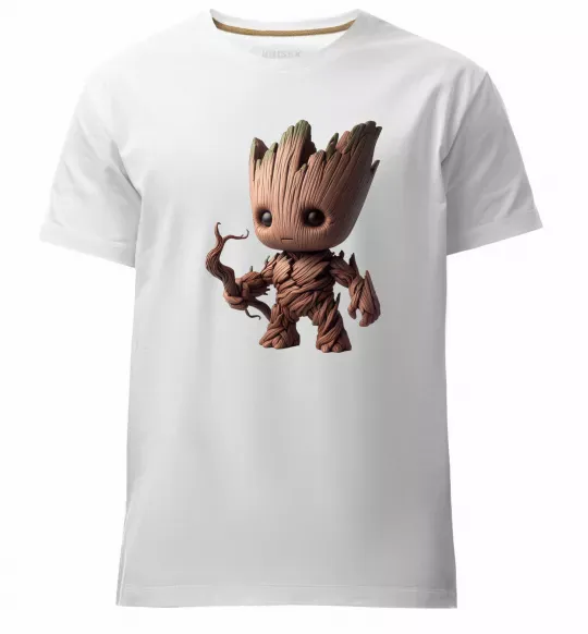 Мужская премиум футболка Малюк Грут 2 Белый фото