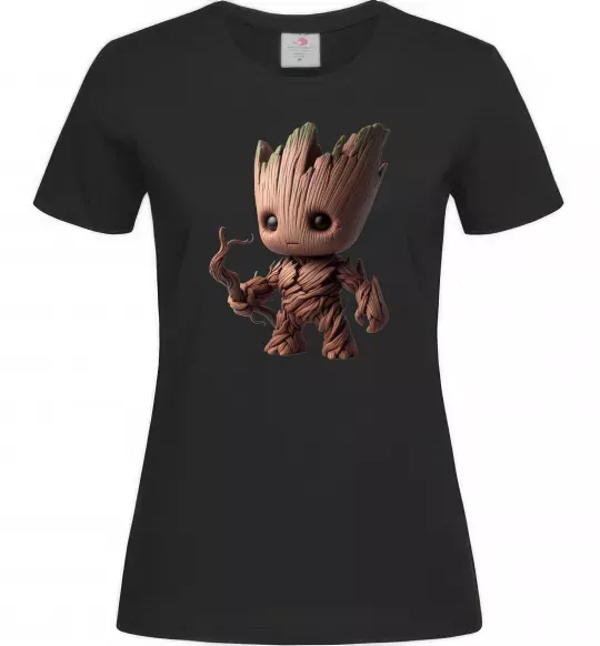 Жіноча футболка Малюк Грут 2 Чорний фото