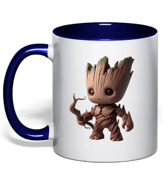 Чашка с цветной ручкой Малюк Грут 2 Глубокий темно-синий фото