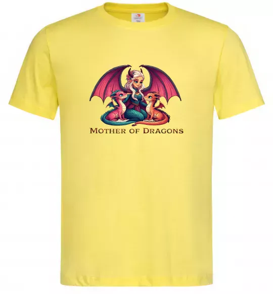 Мужская футболка Мати драконів Лимонный фото