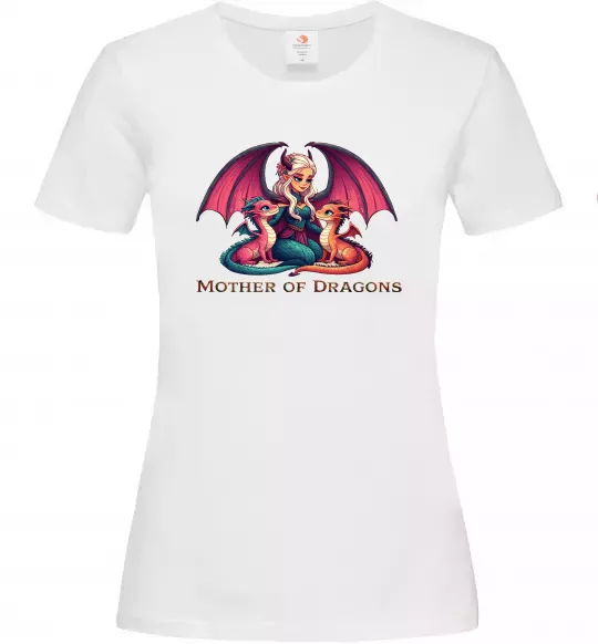 Женская футболка Мати драконів Белый фото