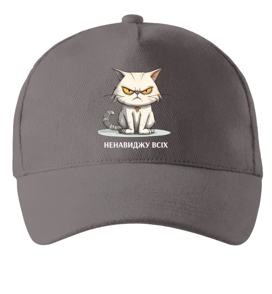 Кепка Ненавиджу всіх Серый фото
