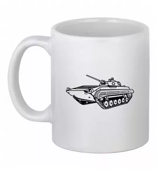 Чашка керамічна Танк Білий фото
