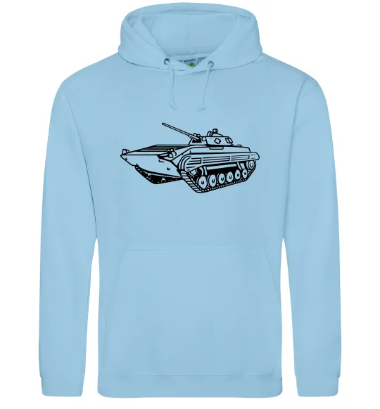 Мужская толстовка (худи) Танк Голубой фото