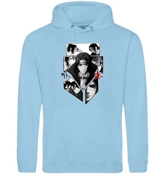 Женская толстовка (худи) Itachi Uchiha Наруто Голубой фото