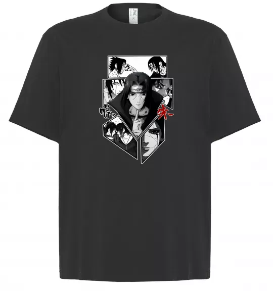 Футболка Оверсайз Itachi Uchiha Наруто Черный фото