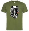 Мужская футболка Itachi Uchiha Наруто Оливковый фото