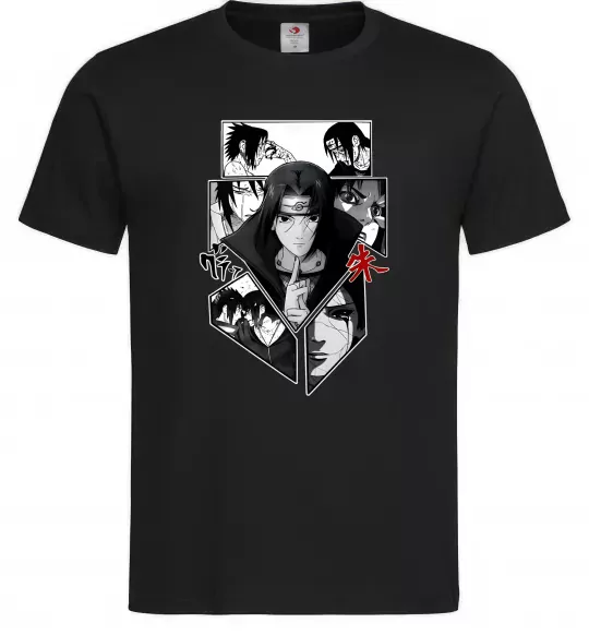 Мужская футболка Itachi Uchiha Наруто Черный фото