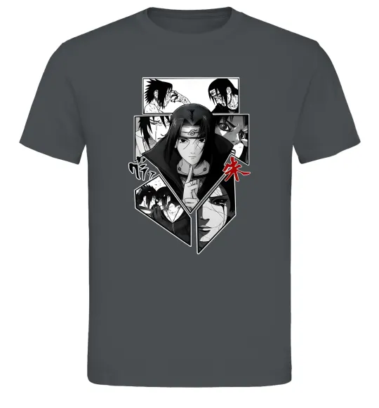 Мужская футболка Itachi Uchiha Наруто Графит фото