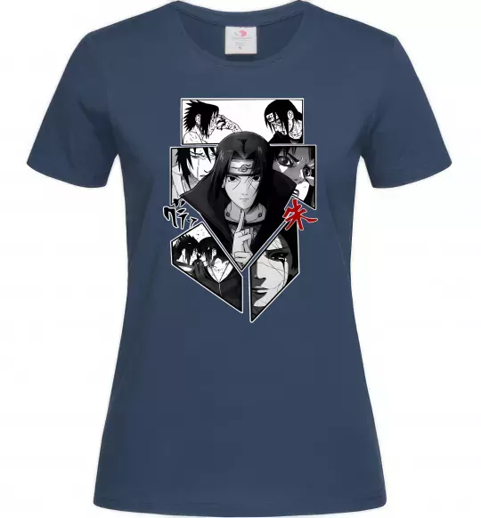 Жіноча футболка Itachi Uchiha Наруто Темно-синій фото