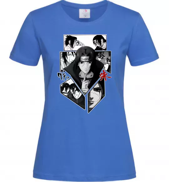 Жіноча футболка Itachi Uchiha Наруто Яскраво-синій фото