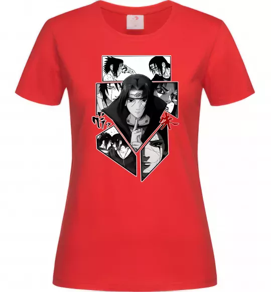 Жіноча футболка Itachi Uchiha Наруто Червоний фото