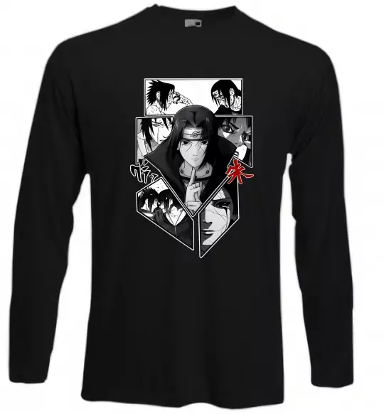 Лонгслив Itachi Uchiha Наруто Черный фото
