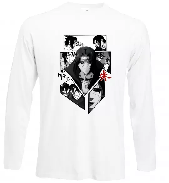 Лонгслив Itachi Uchiha Наруто Белый фото
