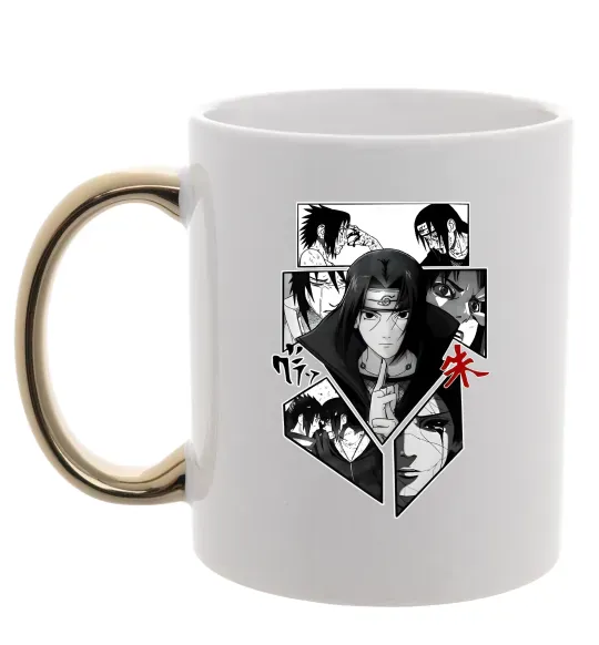 Чашка с цветной ручкой Itachi Uchiha Наруто Золото фото