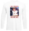 Лонгслив I am a princess, you are not Белый Лонгслив I am a princess, you are not Белый фото