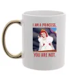 Чашка с цветной ручкой I am a princess, you are not Золото Чашка с цветной ручкой I am a princess, you are not Золото фото