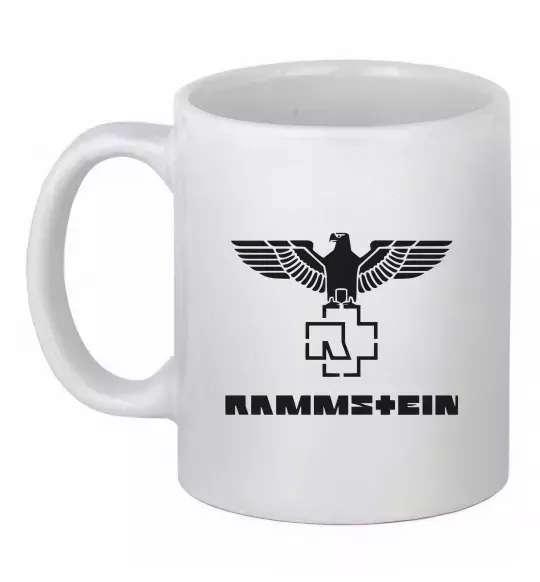 Чашка керамічна Rammstein logo Білий фото
