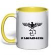 Чашка з кольоровою ручкою Rammstein logo Сонячно жовтий фото