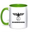 Чашка з кольоровою ручкою Rammstein logo Зелений фото