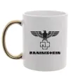 Чашка с цветной ручкой Rammstein logo Золото Чашка с цветной ручкой Rammstein logo Золото фото