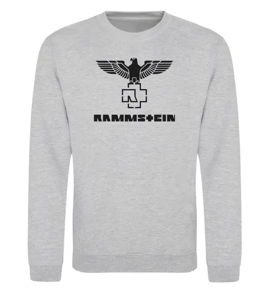 Свитшот Rammstein logo Серый меланж фото