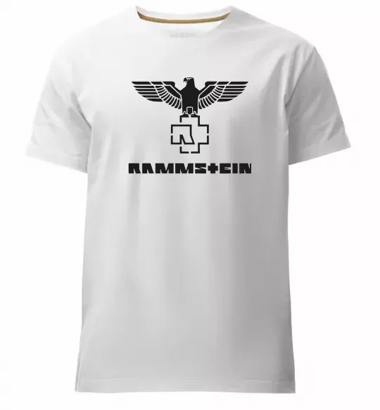 Чоловіча преміум футболка Rammstein logo Білий фото