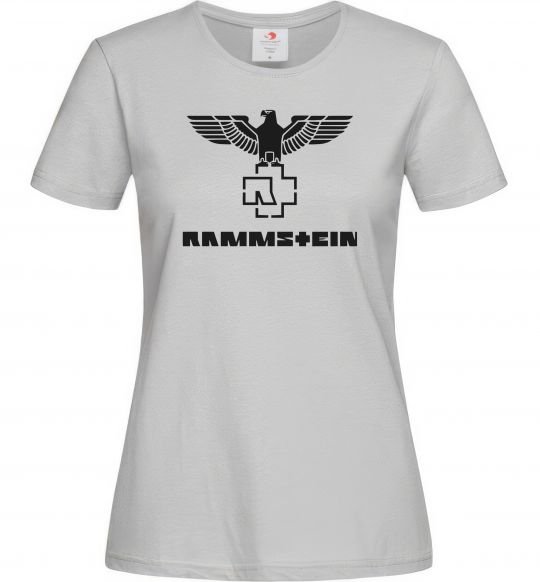 Жіноча футболка Rammstein logo Сірий фото