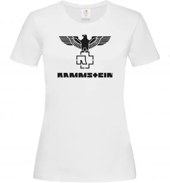 Жіноча футболка Rammstein logo Білий фото