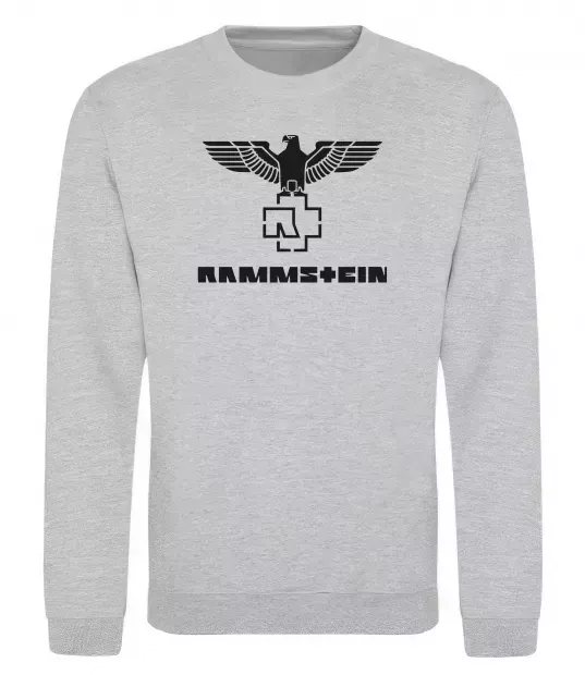 Свитшот Rammstein logo Серый меланж фото