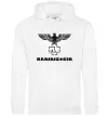 Чоловіча толстовка (худі) Rammstein logo Білий фото