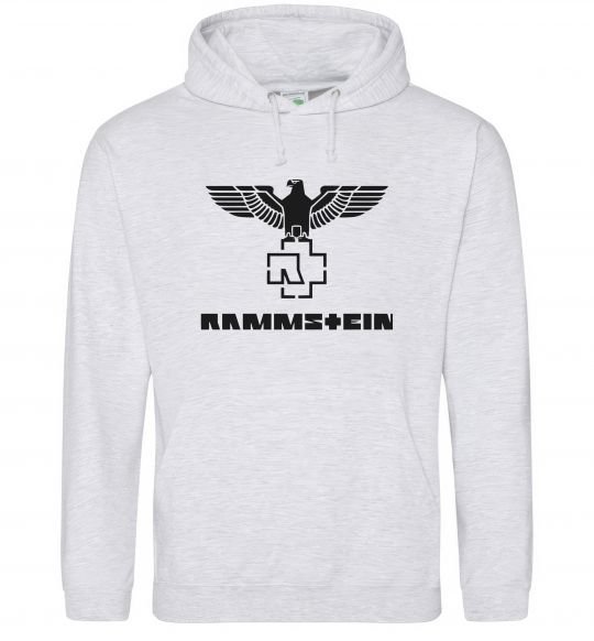 Чоловіча толстовка (худі) Rammstein logo Сірий меланж фото