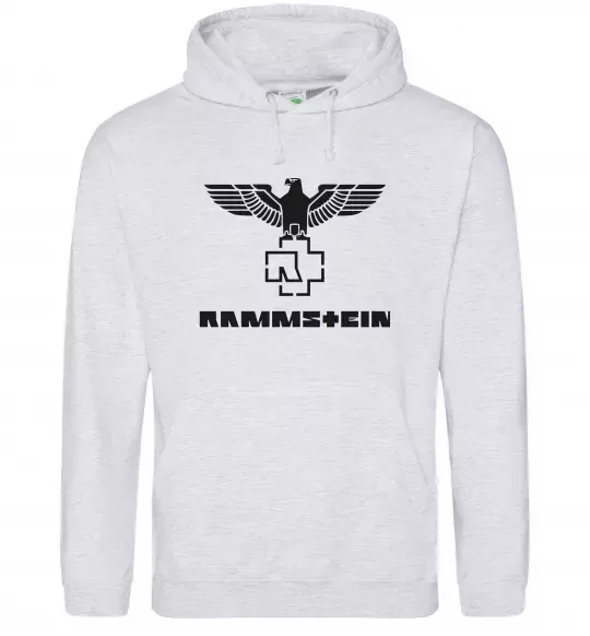 Чоловіча толстовка (худі) Rammstein logo Сірий меланж фото
