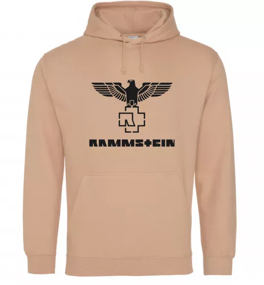 Женская толстовка (худи) Rammstein logo Песочный фото