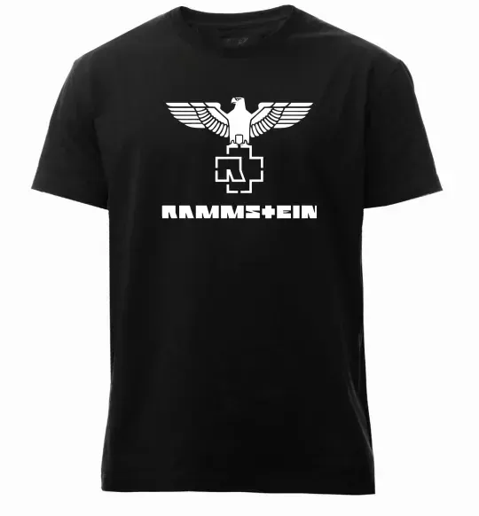 Чоловіча преміум футболка Rammstein logo Чорний фото