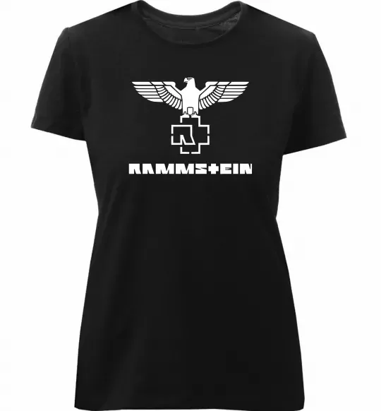Женская премиум футболка Rammstein logo Черный фото