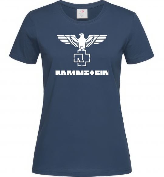 Жіноча футболка Rammstein logo Темно-синій фото