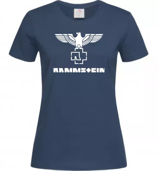 Жіноча футболка Rammstein logo Темно-синій фото